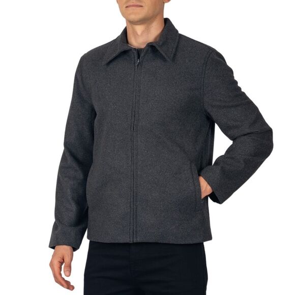 Alpine Swiss Other - Alpine Swiss Grant Mens 28" Open Bottom Jacket Wool Blend JD Bomber Coat Zipered